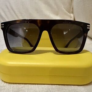 Marc Jacobs Tortoise Sunglasses with Yellow Case